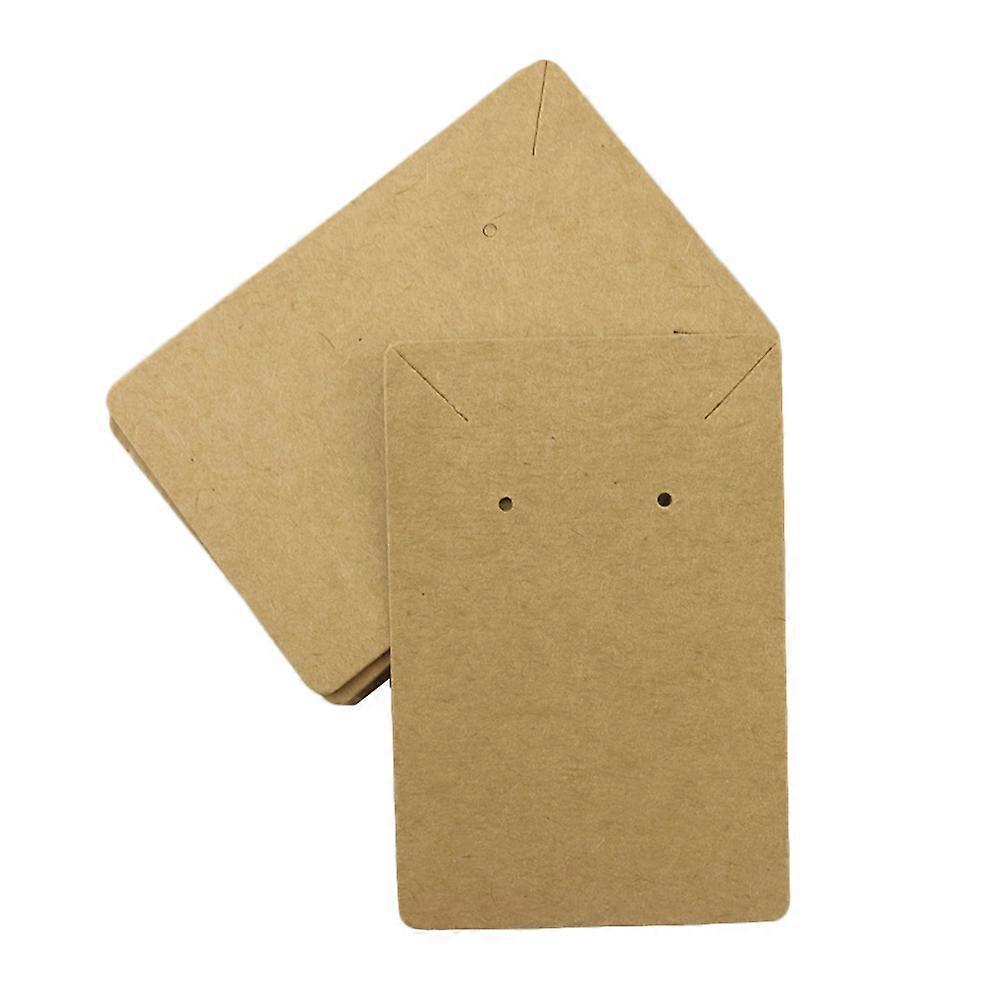 1000 Pieces Khaki Kraft Paper Earring Display Cards for Decor Use 6x9CM