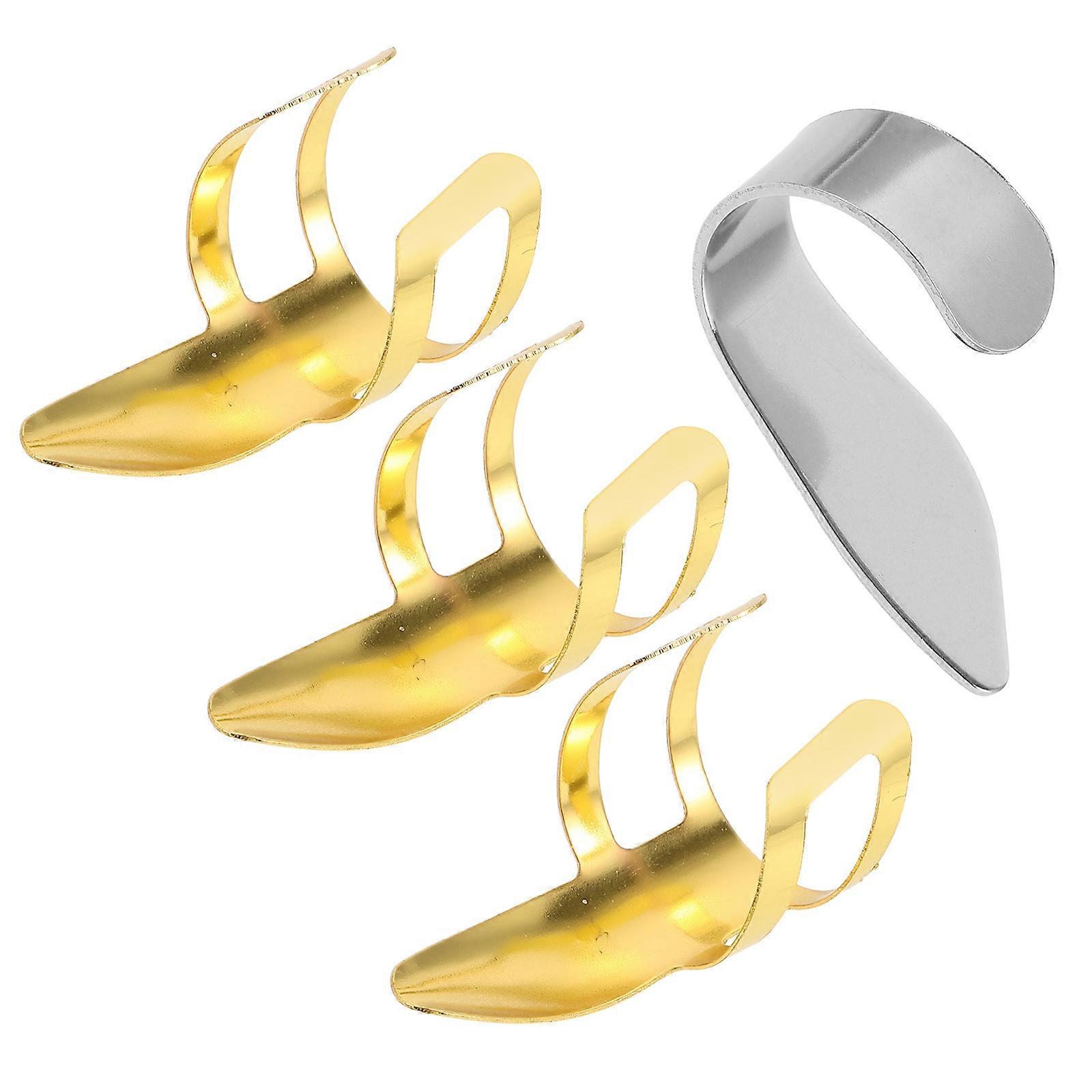 1 Set Adjustable Finger Picks for Banjo Thumb and Finger Plectrums