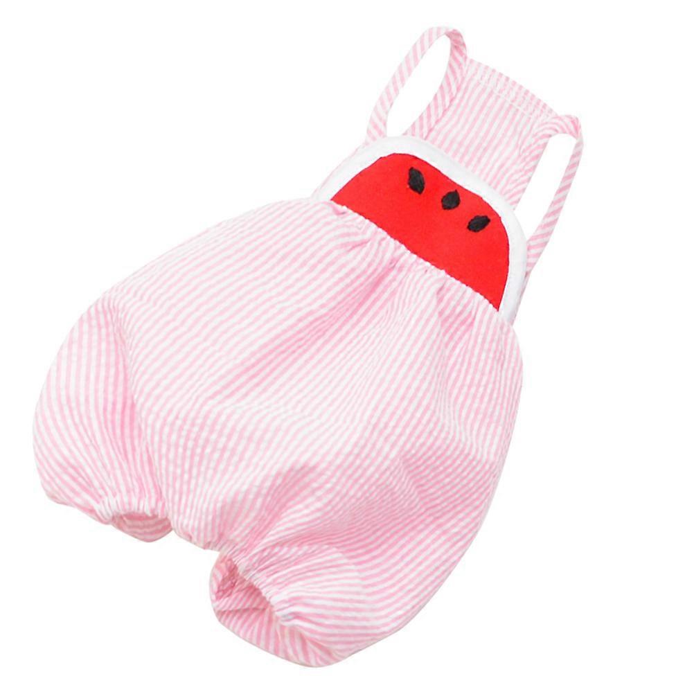 Dog Sleeveless Sling Pants Comfortable Watermelon Stripe Costume for Pets – Easy to Clean Design for Home Cosplay and Special Occasions
