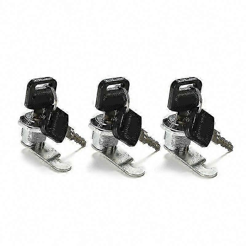Mailbox Lock, 3 Pack Cam Lock for Cabinet Letter Box Locker Drawer Door Cupboard with 2 Keys 16mm