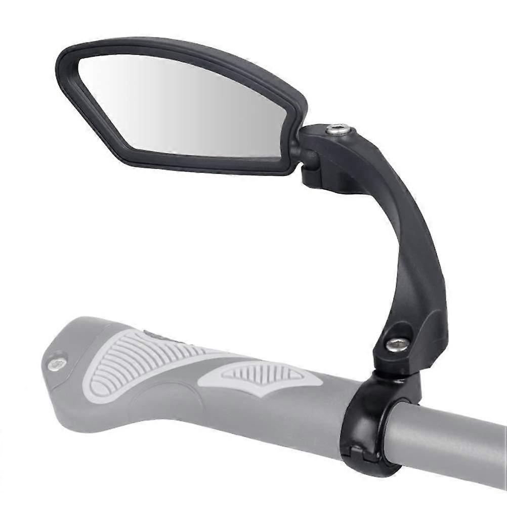 E-Bike Rear View Mirror with Lightly Tinted Glass, Adjustable Clamp, Rotating Design, Black, Size S