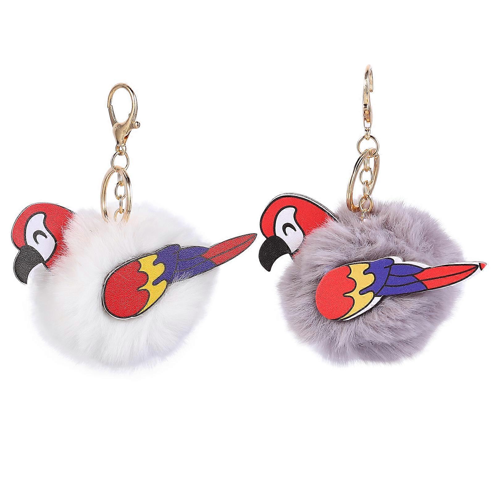 Cute Parrot Hanging Keychains For Friends And General Users In Vibrant Assorted Color 2Pcs