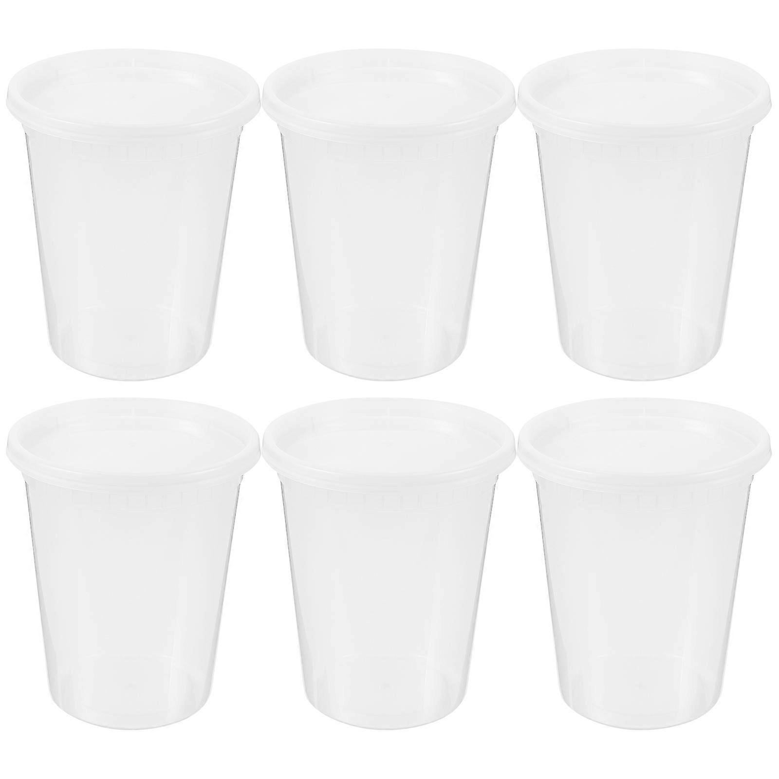 15pcs Plastic Condiment Container Lidded Takeout Sauce Cup Packaging Bowl with Lids