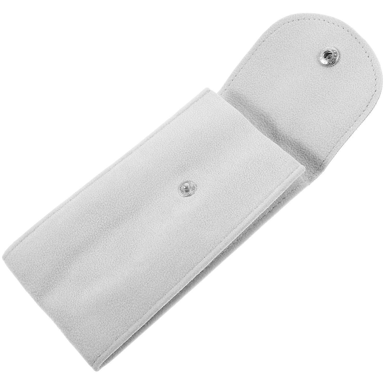 Portable Watch Storage Case Light Grey Rectangular Scratch 1Pack