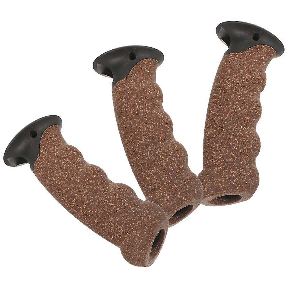 Nonskid Cork Grip Hiking Pole Handle for Trekking Poles Temperature Resistance 3Pcs