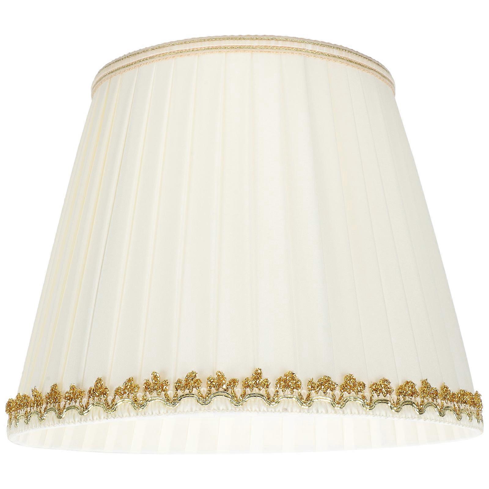 Rustic Fabric Lampshade Table Lamp Shade For Indoor Lighting Beige Cylindrical 9.8×9.8×7.9in 1Set