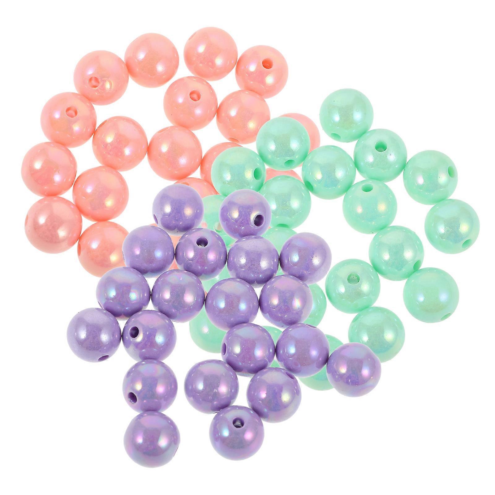 Spacer Beads Bracelet Round Beads Material Smooth Surface Diy Round Beads Accessories Lovers 60Pcs