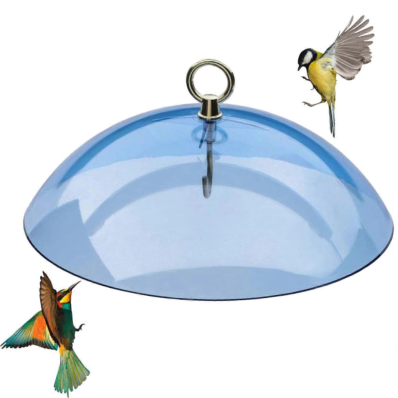 Bird Feeder Protective Dome Squirrel Baffle for Bird Feeder Pole, Outdoor Hanging Bracket, Bird House Protector for Outdoor, Shepherd Hook blue