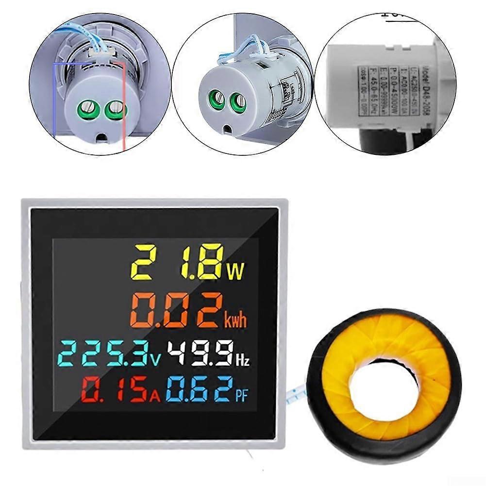 Precision Digital Display Meter for Voltage, Current, Power, Frequency (300V)