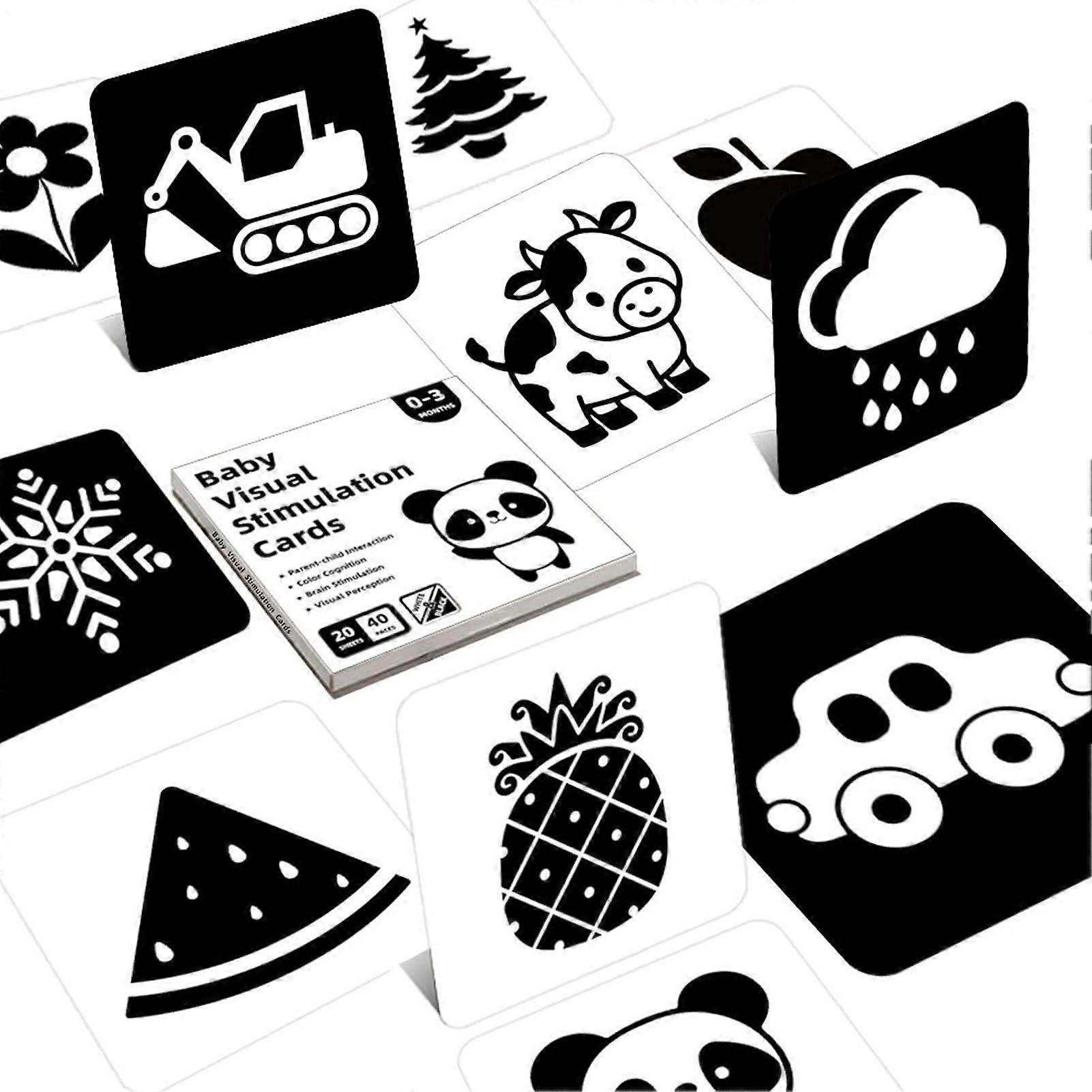 Contrast Book Graphics Fabric Book For Toddlers Flashcards Visual Stimulation Black And White Portable Paper