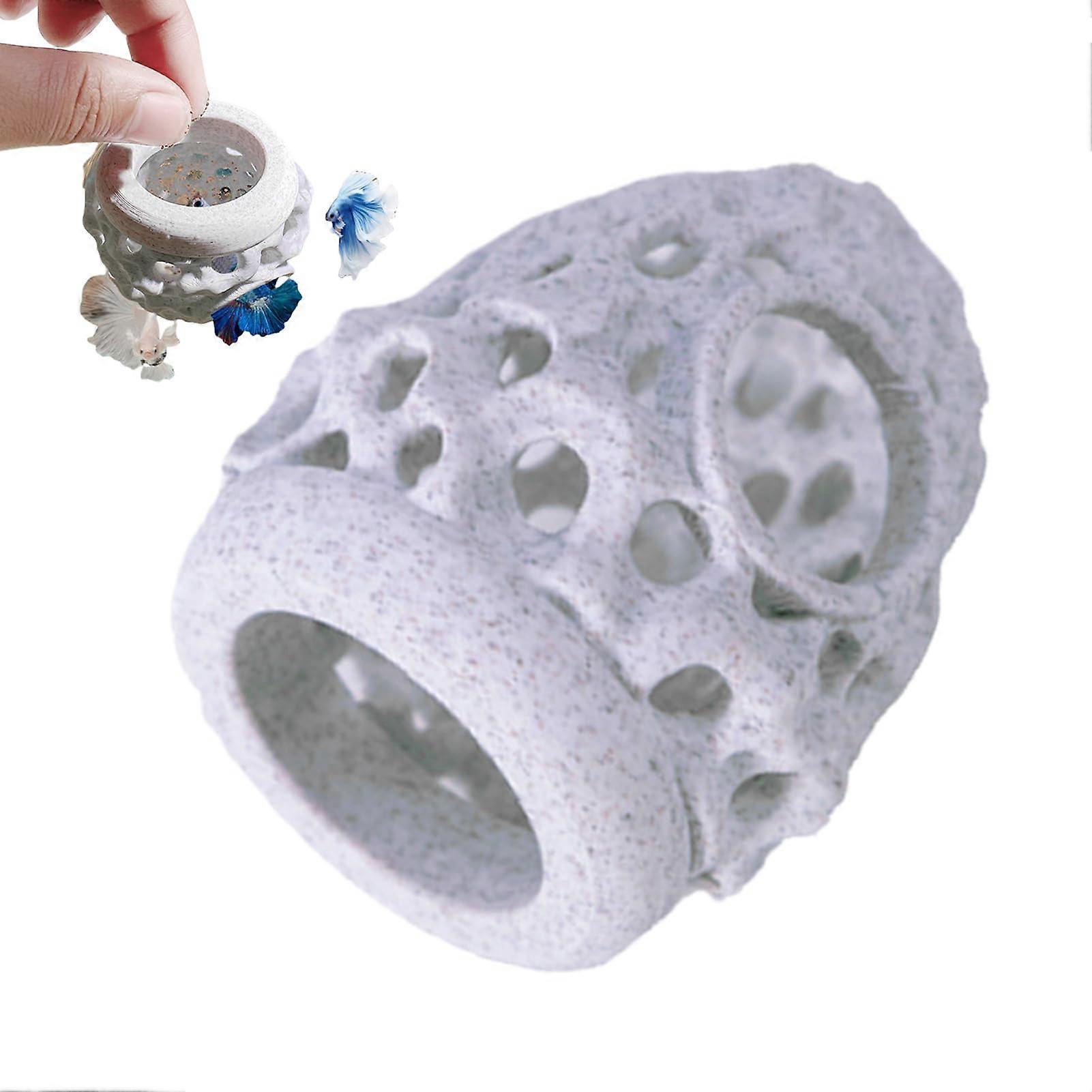 Fish Caves - Realistic Aquarium Decoration for Betta Shrimp and Fish, Safe Resin Material, Ideal for Breeding and Hiding Spots