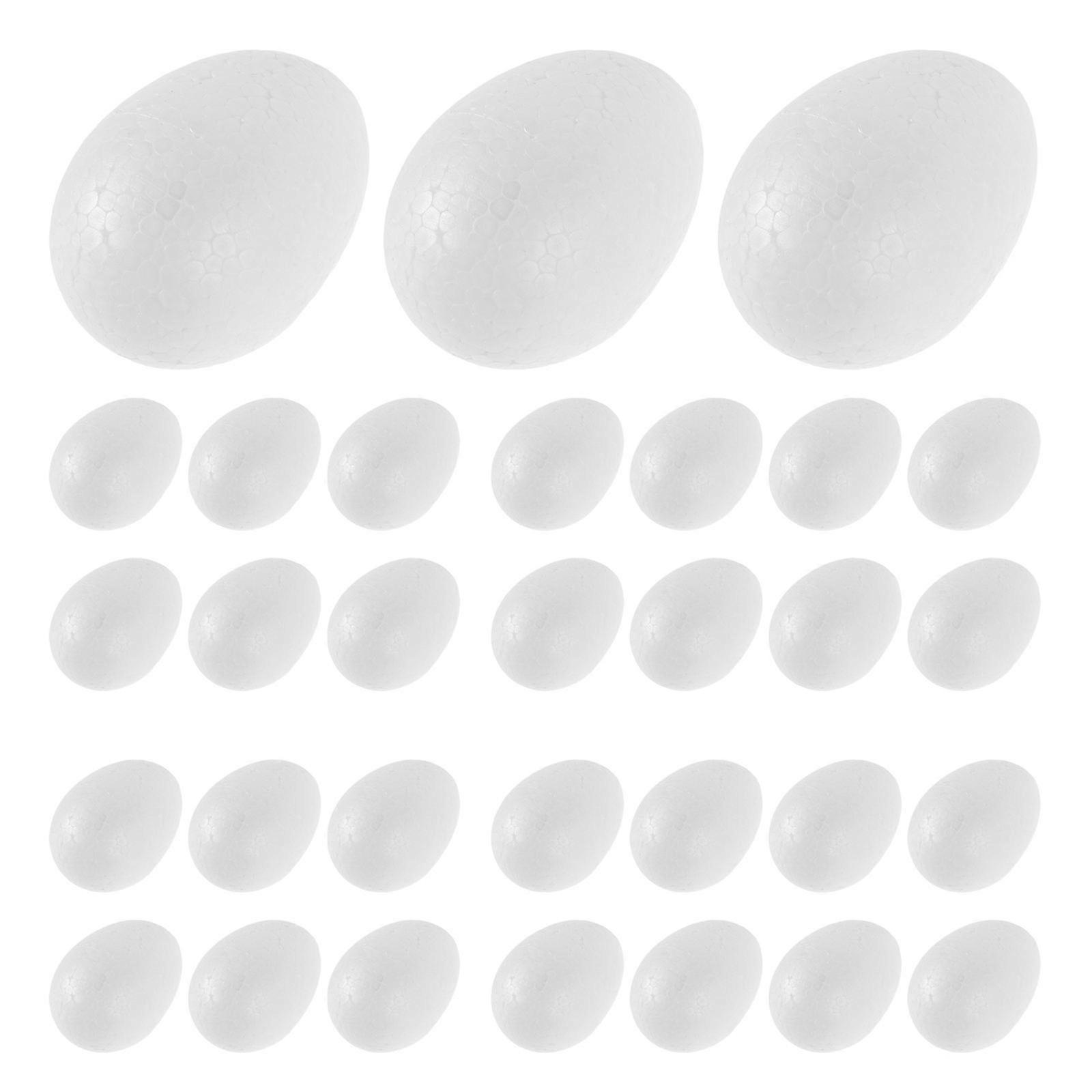 DIY Art Eggs 50Pcs White Foam Polystyrene Eggs For School Projects 6Cm Perfect For Painting And Decorating