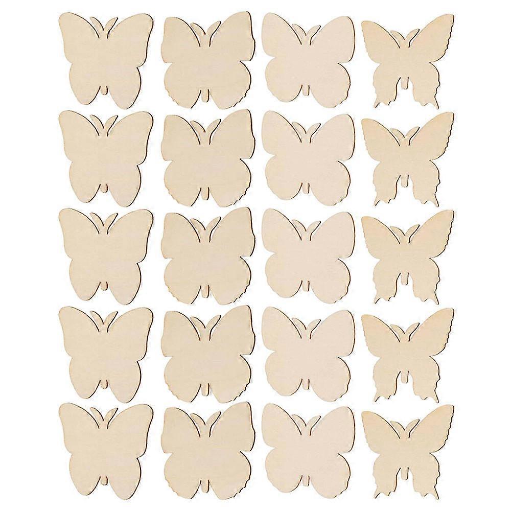 Wood Craft 20Pcs Unfinished Wood Slices DIY Platform for Craft Projects Craft Enthusiasts 3.9×2.8×0.1in Beige Eco-Friendly Material