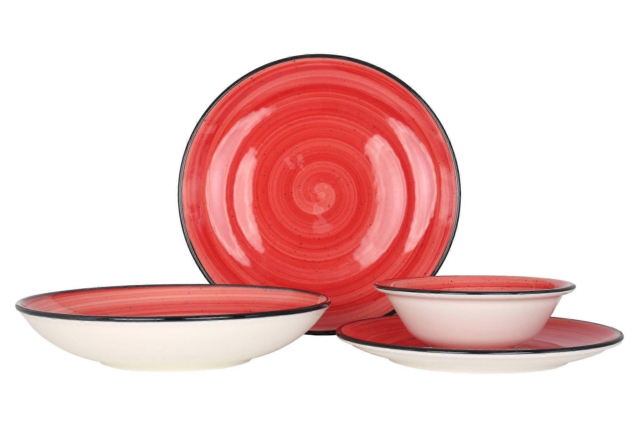 Bonna 餐具套装 - Aura Passion - 24 件 - 6 人 - 瓷器