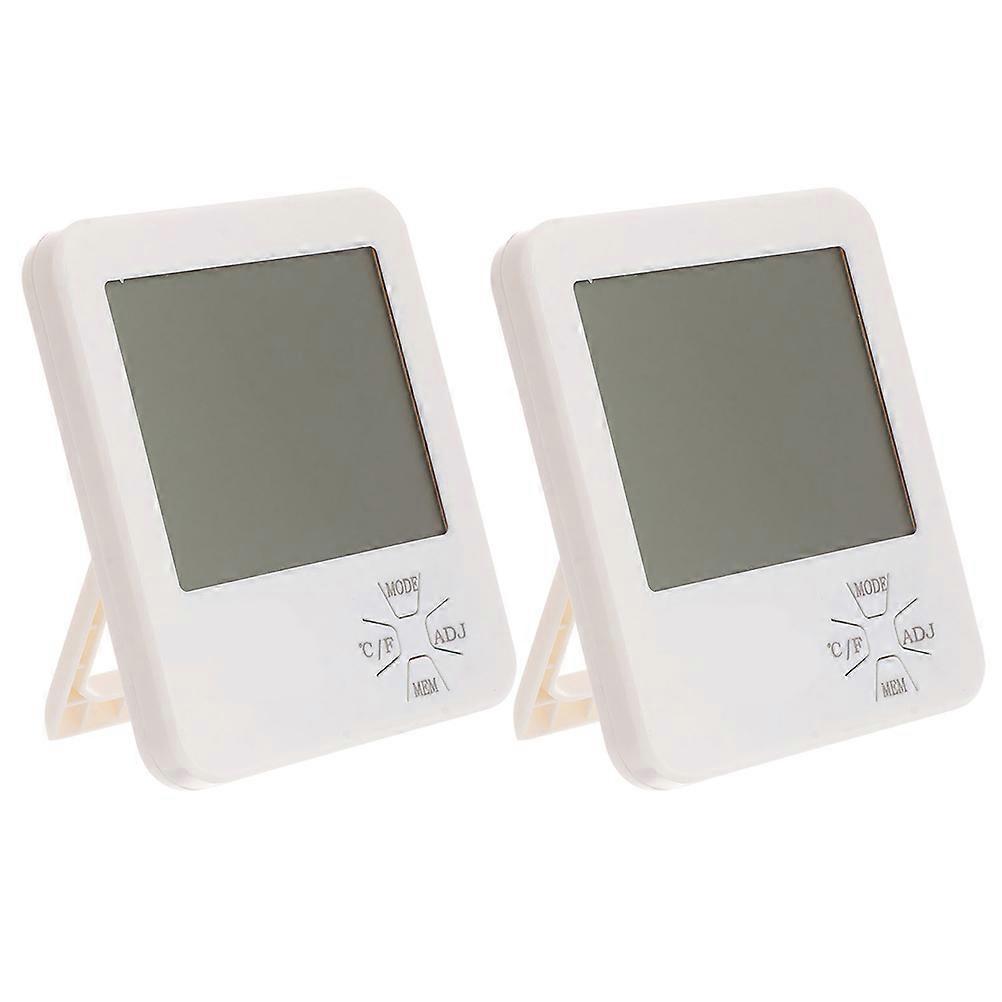 Digital Temperature Hygrometer For Monitoring Indoor Environments Displaying Accurate Humidity With Wall Mountable Function 2Set