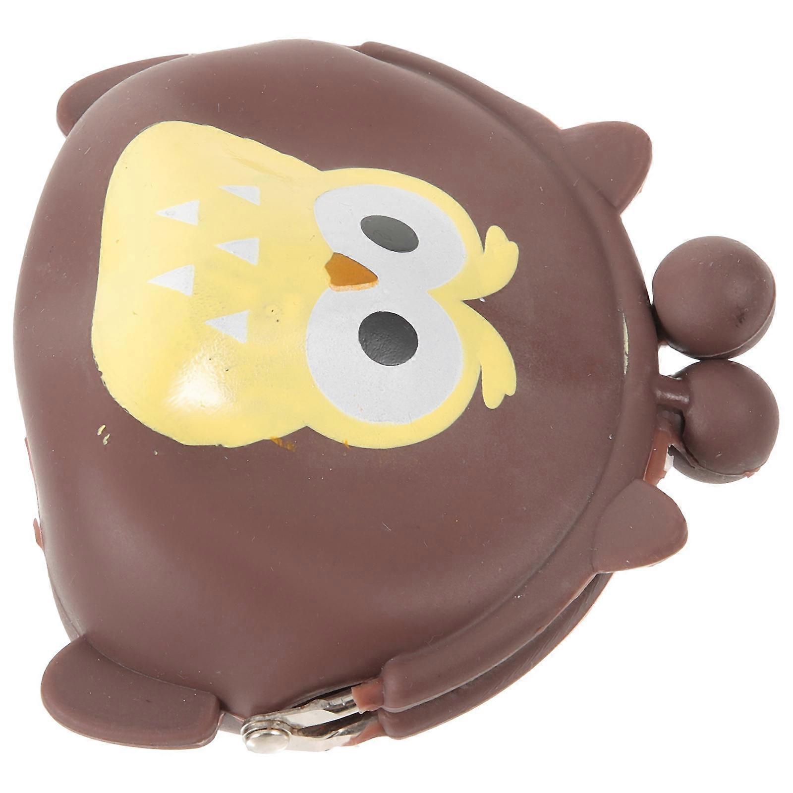 Silicone Coin Pouch In Owl Shape Designed For Women And Girls For Travel And Storage 1Pack