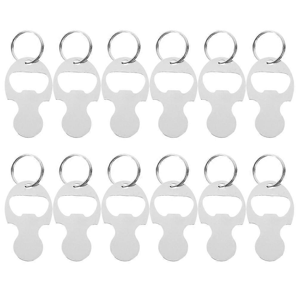 Supermarket Trolley Token Key Ring For Grocery Shopping 6X3.5X0.1CM Silver Suitable For Home Use With Shopping Cart Unlocking 12Pcs