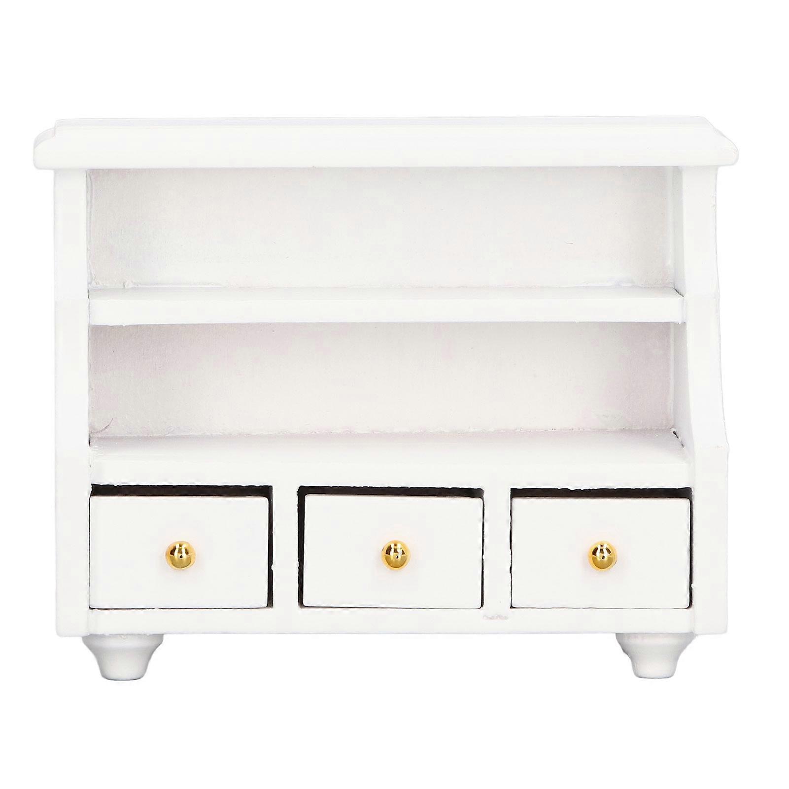 Miniaturowa szafka Pure White Edge Lovely Storge Szafka do dekoracji łazienki