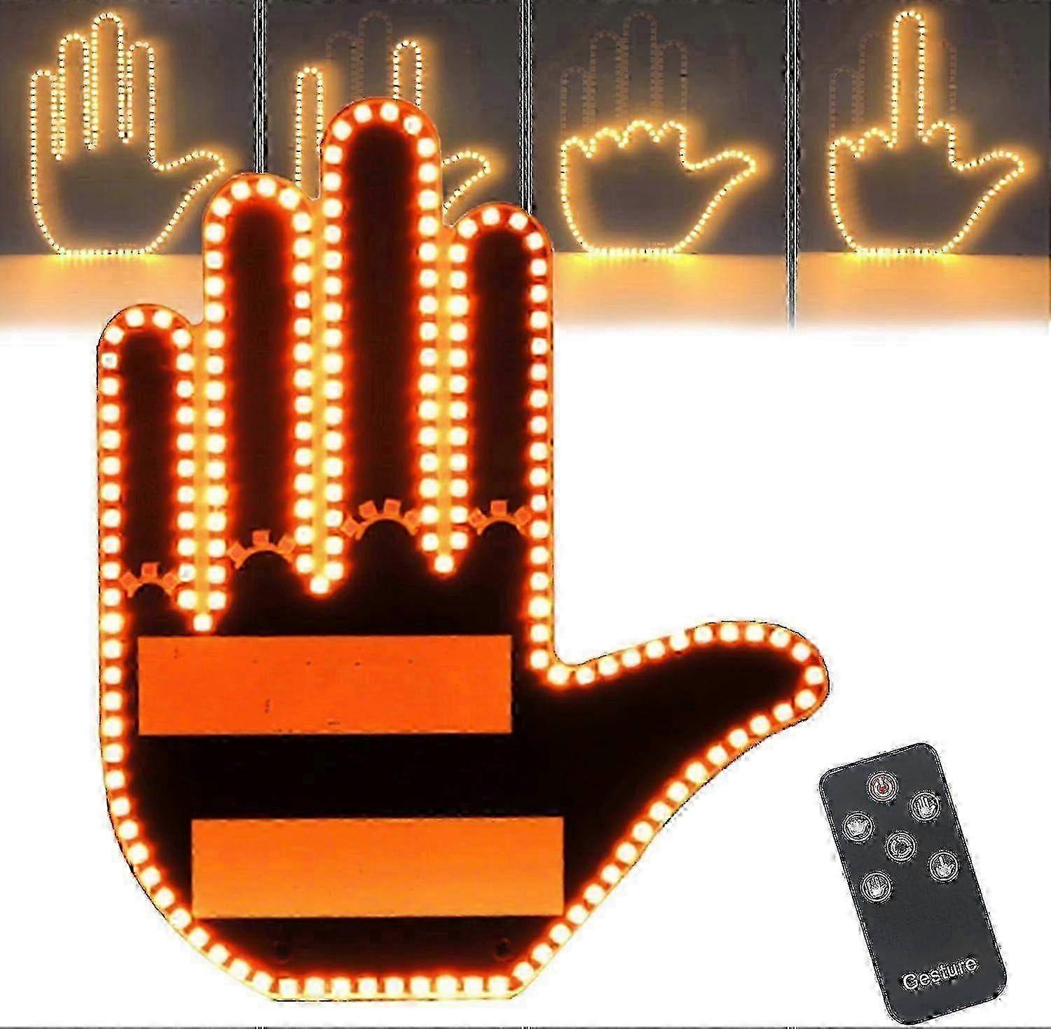 LED Car Back Window Sign with Remote Control, Gesture Lighting, Fun Customizable Illumination for Vehicles