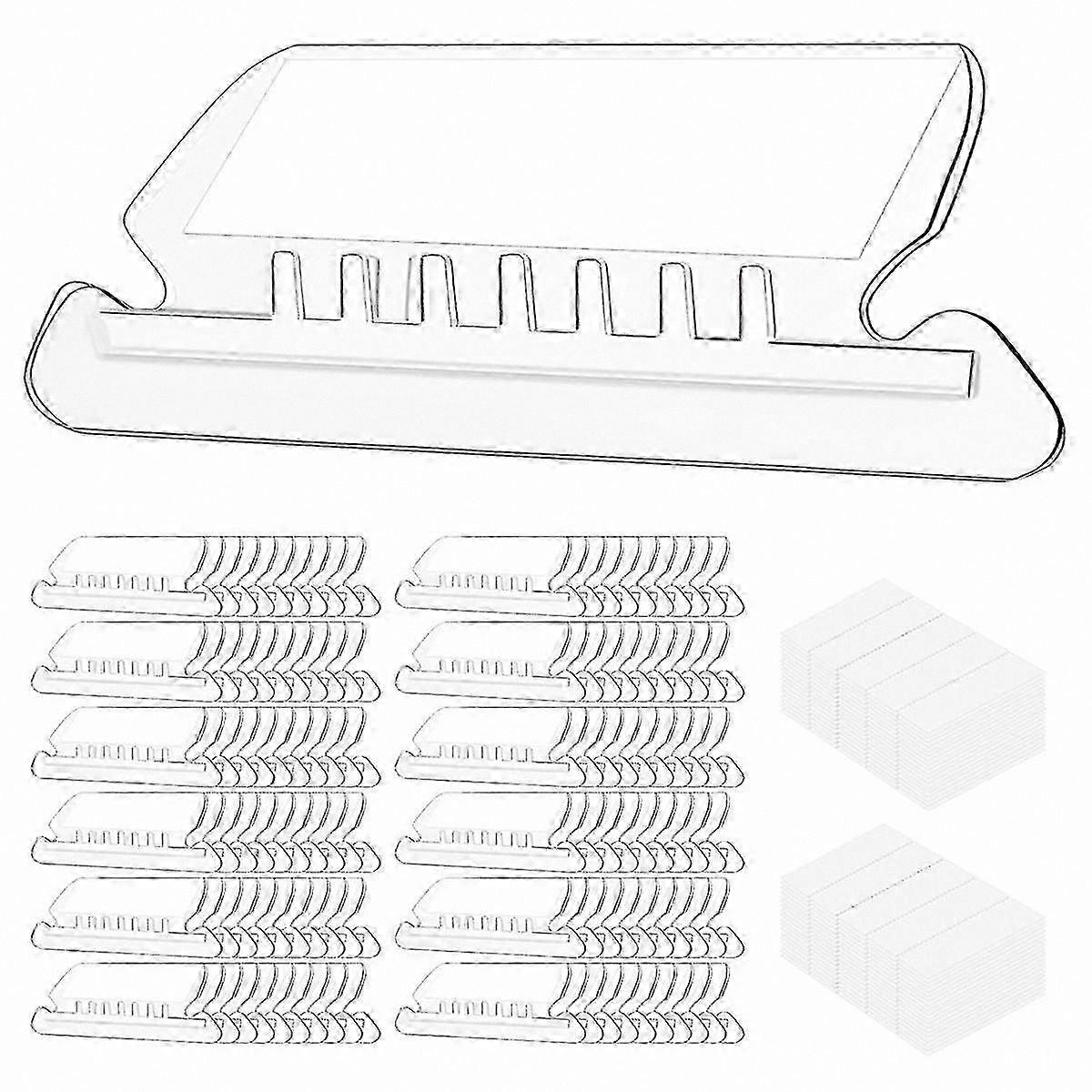 Plastic Tabs for Hanging Folders, 100 Pack File Folder Labels, Durable Organization Tabs for Office Use