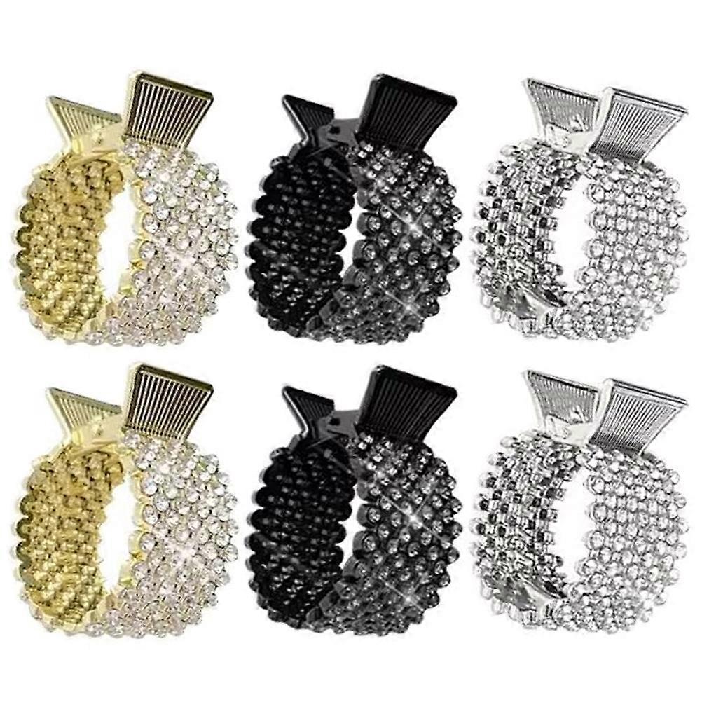 Assorted Color Rhinestone Hair Claw Clips 6Pcs Stunning Sparkly Clips for Women's Perfect for Parties