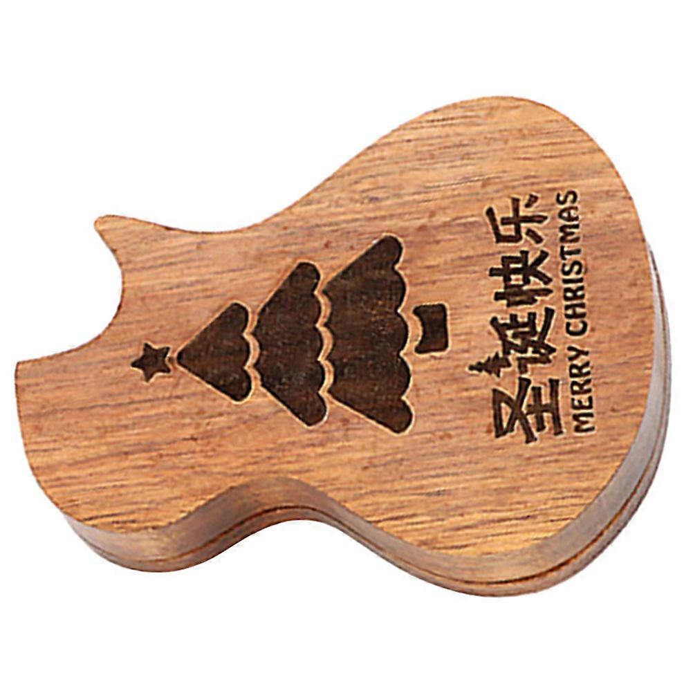 Guitar Shaped for Safe Storage, Durable Wood Design, Portable Use