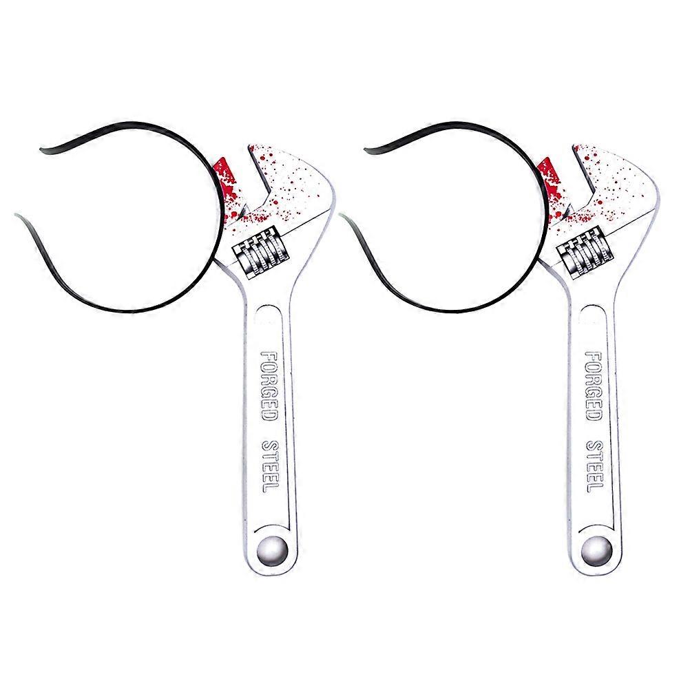 Halloween Wrench Headband for Decoration with Lifelike Design and Durable Plastic One Size Fits Most