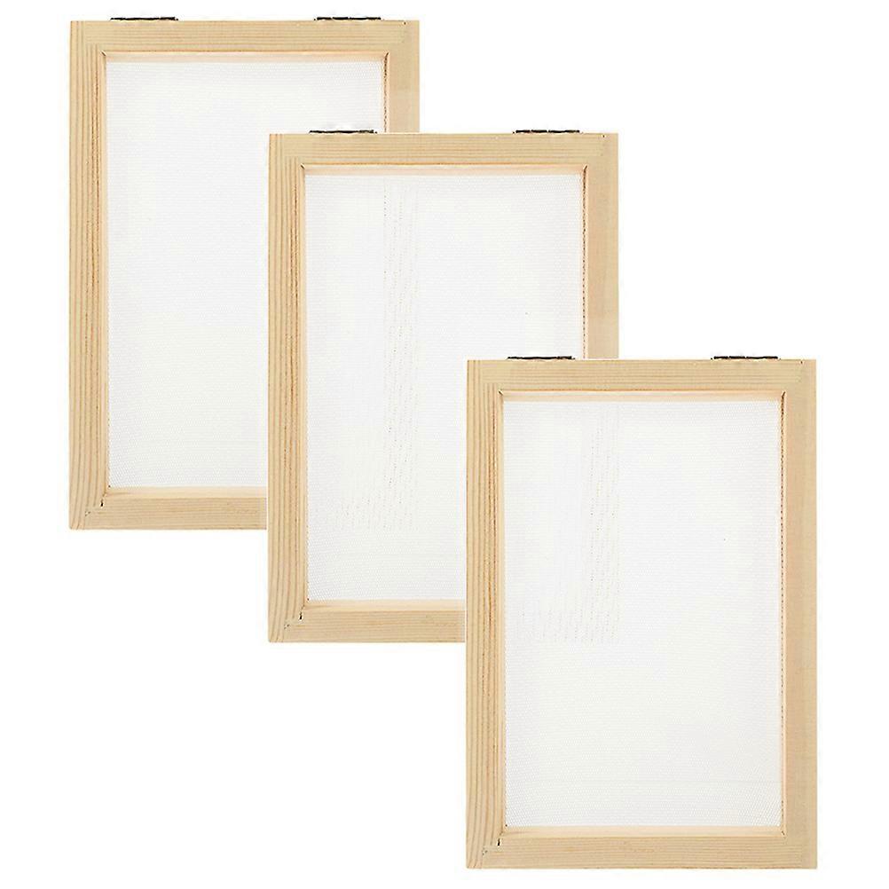 3pcs DIY Paper Making Frame, Handmade Wooden Frame for Crafting, Art Projects, and Family Activities
