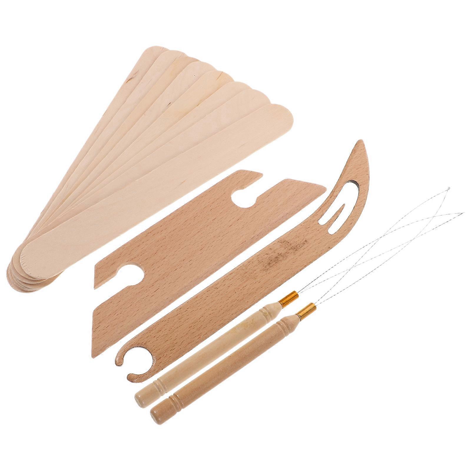 Handmade Wooden Weaving Shuttle Kit for Weaving 1Set DIY Craft Accessories