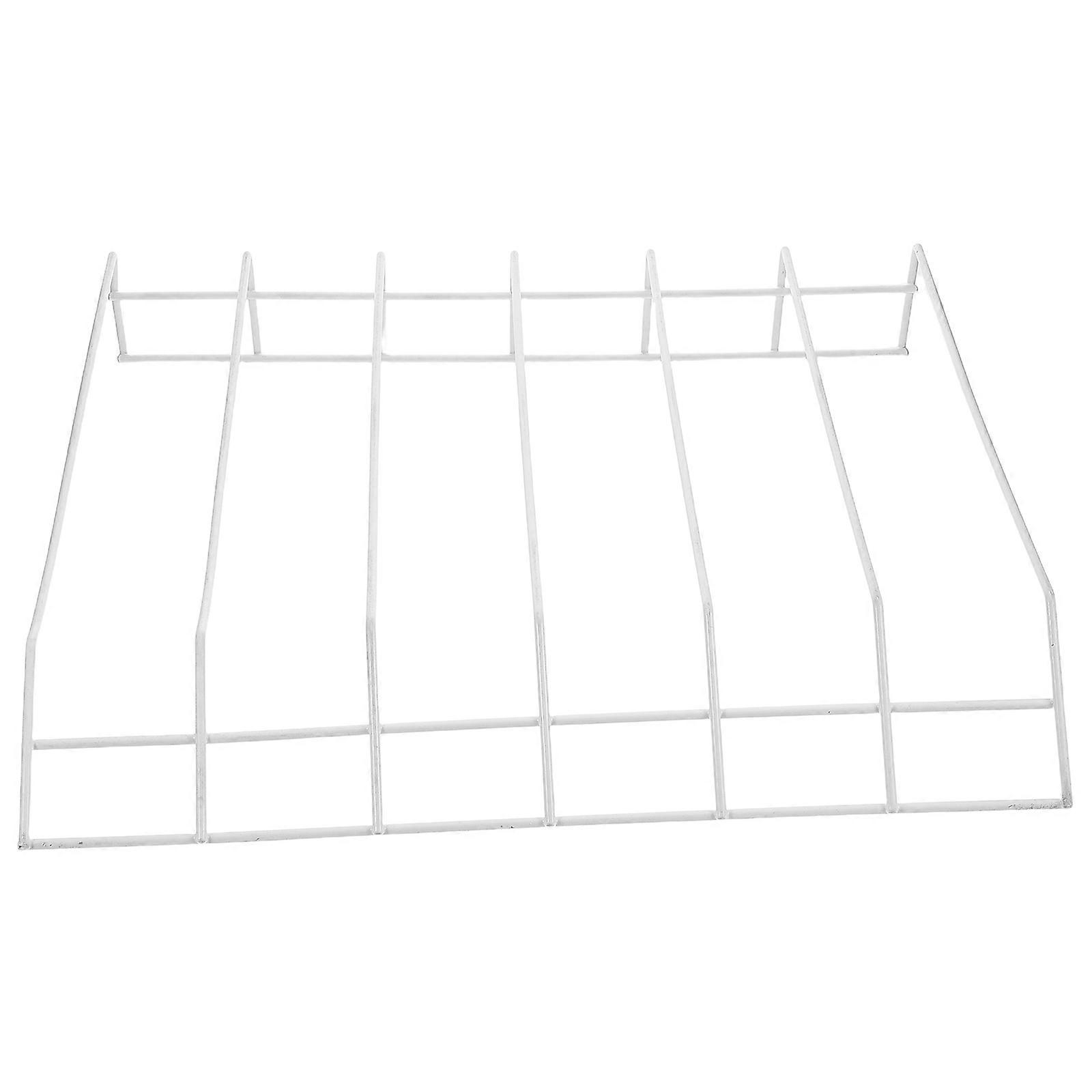 White Iron Freezer Divider Rack for Efficient Fridge Organization MultiFunctional Storage Solution 29.5 in