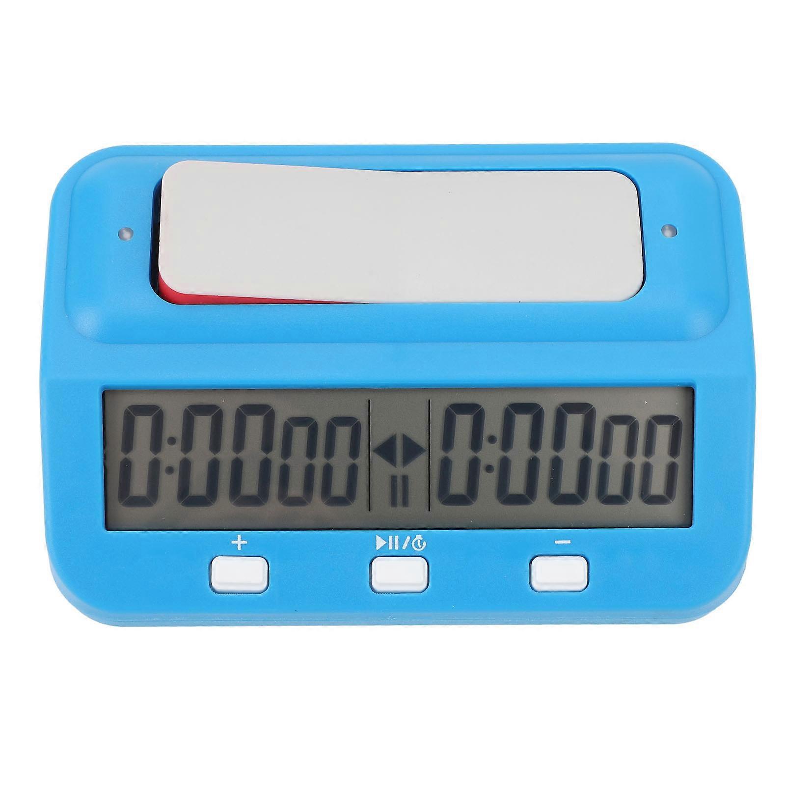 Chess Clock Professional Basic Bonus Delay Positive Time Alarm Memory Function Digital Chess Timer for Board Games Blue 