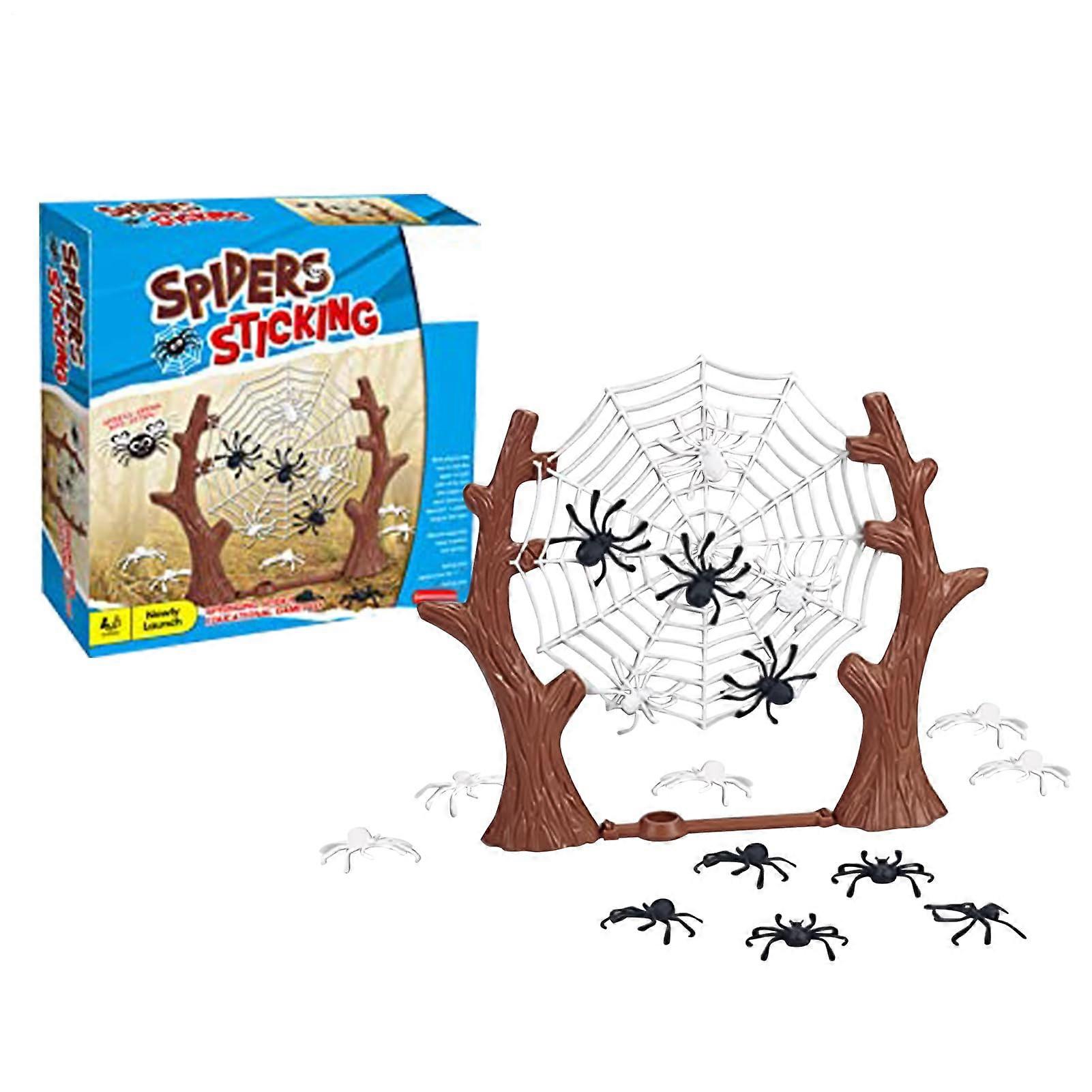 Spring Spider Toy Game Sticky Web Bouncy Spiders for Parties Kids' Fun Indoor Outdoor Use
