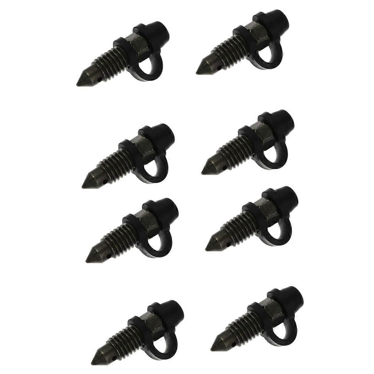 Brake Caliper Bleeding Screw, 8 Sets, Plastic, Automotive Replacement Parts, Compatible With Most Brake Calipers