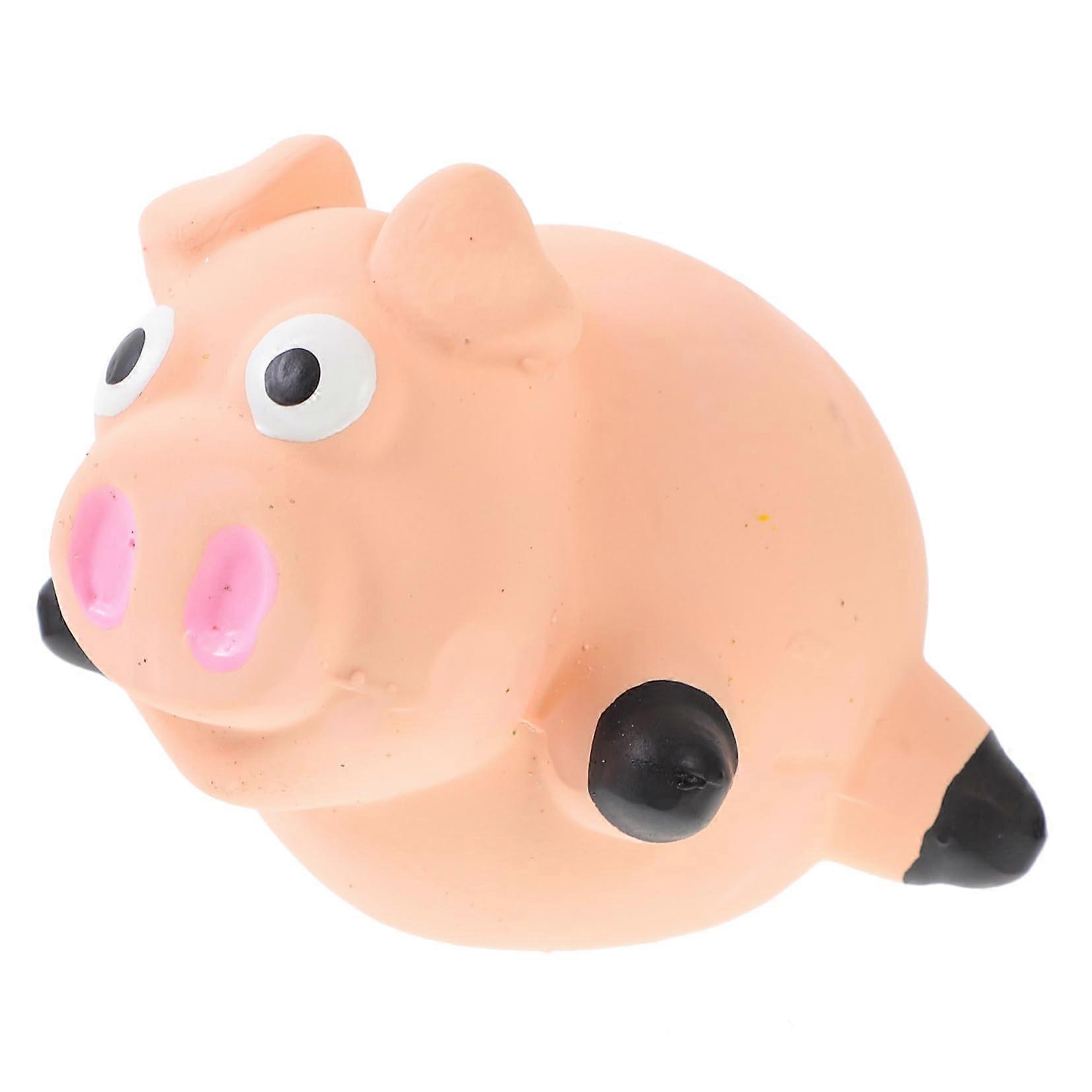 Latex Dog Toy Squeaky Chew Pig Shape for Small and Medium Dogs Promotes Dental Care and Provides Hours of Playtime