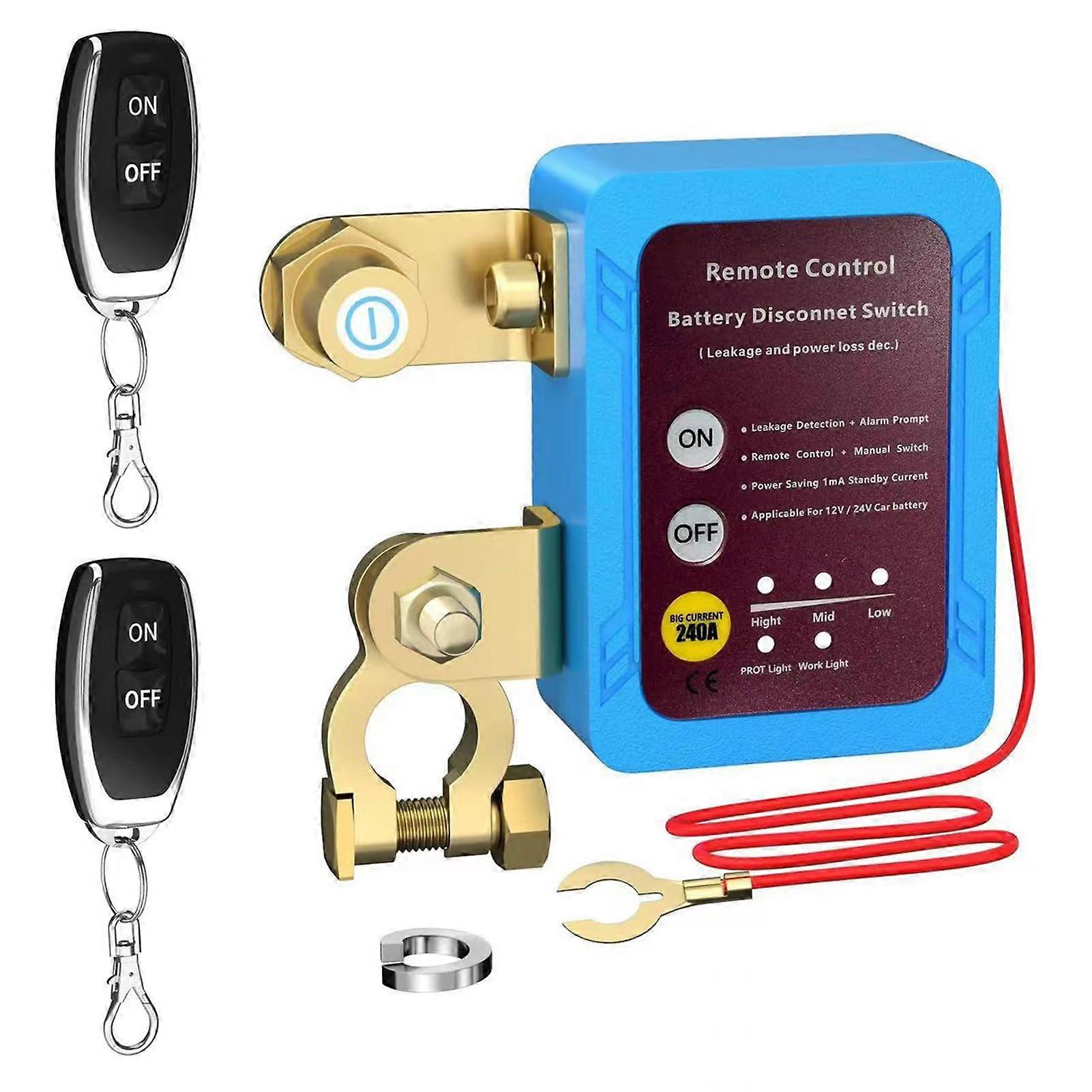 12V Battery Isolator Switch, 240A, Wireless Remote Control, For Car, RV, ATV, Truck, Boat