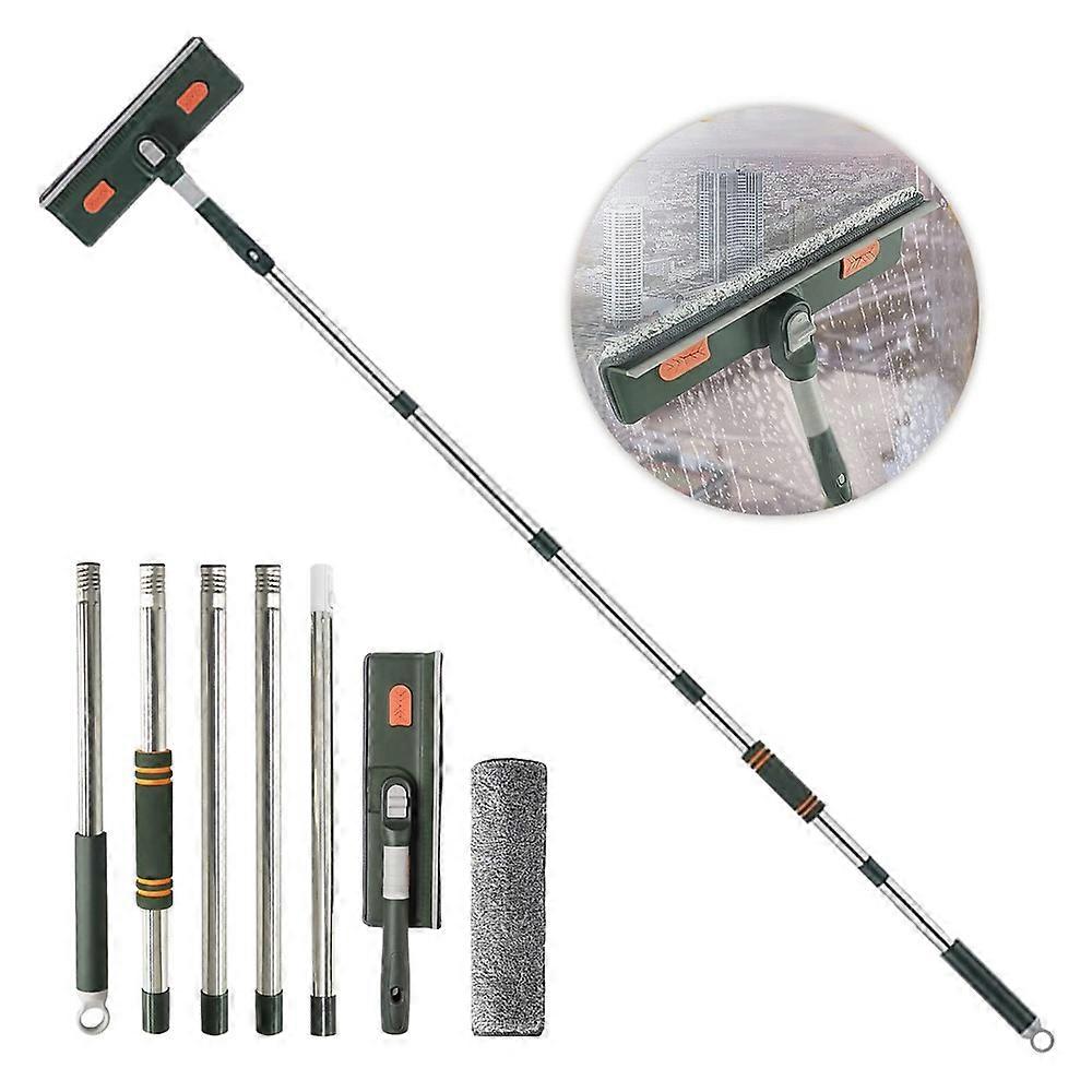 5 Section Extendable Pole Window Cleaning Squeegee Kit with 1 Microfiber Cloth