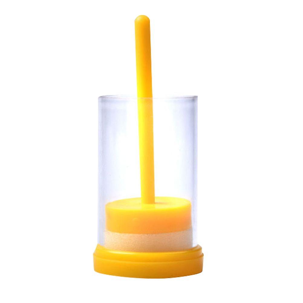 Bee Queen Bottle Marker Marking Cage with Plunger Plastic Beekeeping Equipment (Yellow)