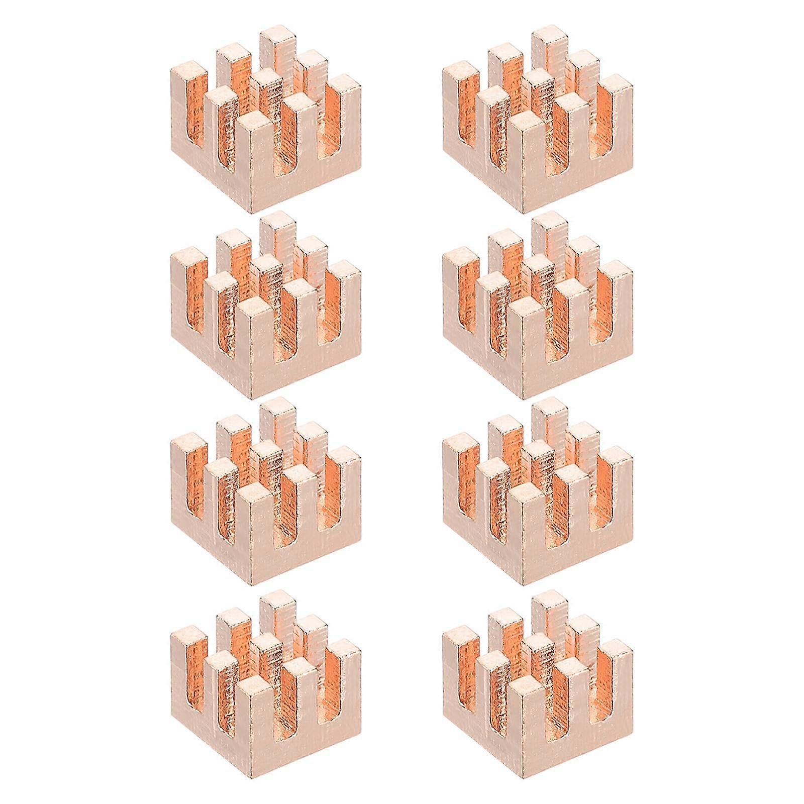 Copper Heatsink 8x8x6mm, 8 Pcs Heat Sink Cooler Radiator for Raspberry Pi Chip CPU Power Transistor FET IC Power Amplifier