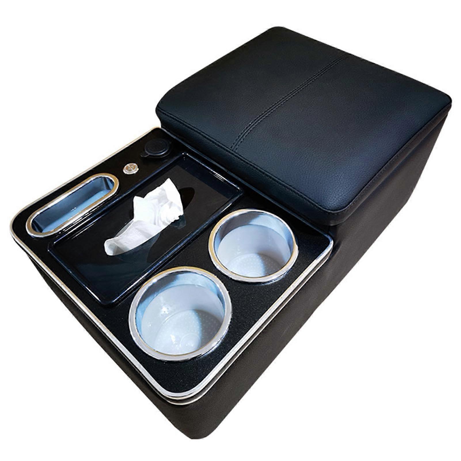 Car Console Organizer, Multifunctional Bench Seat Console with Cup Phone Holder