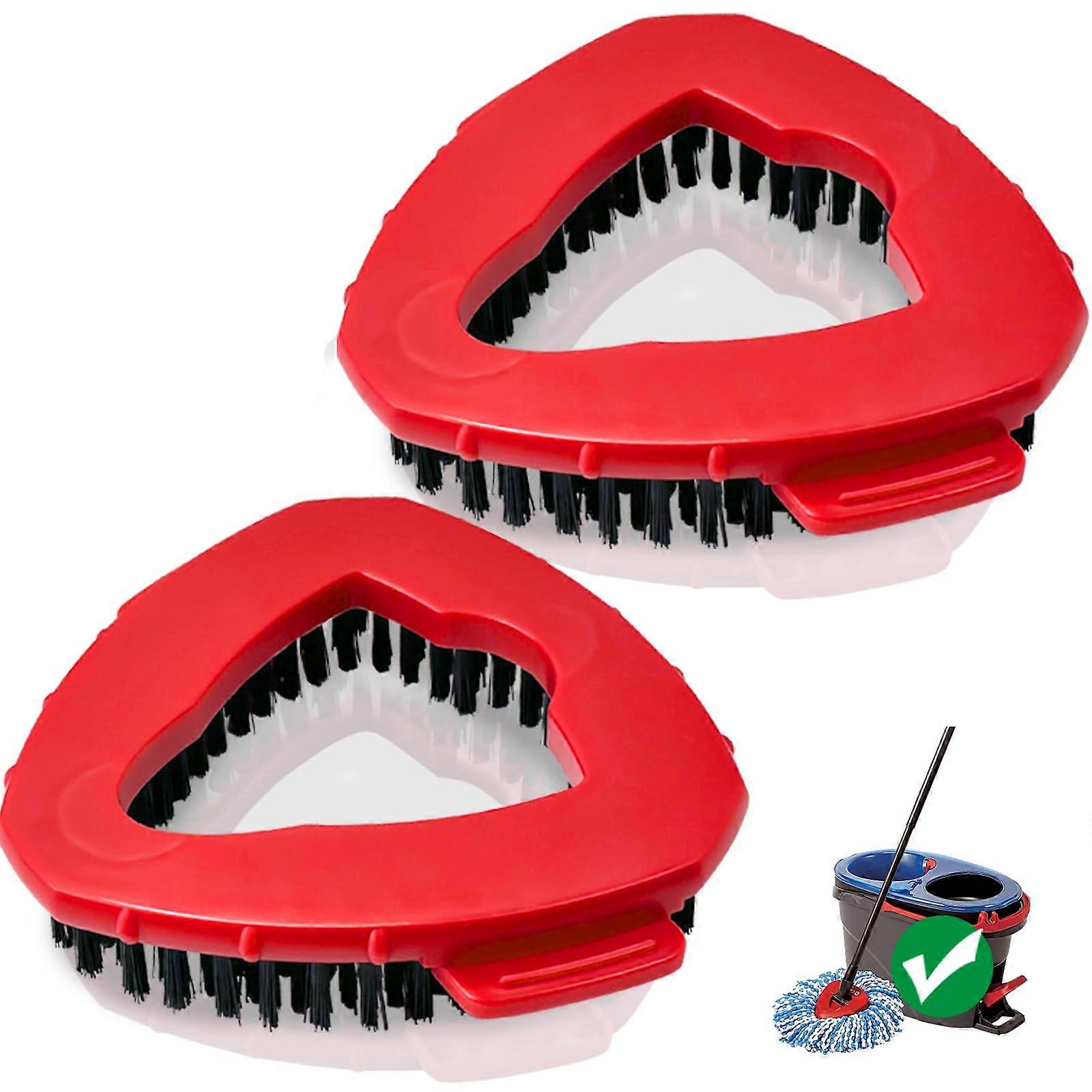 Spin Mop Scrub Brush Head, 2-Pack, Compatible With RinseClean 2-Tank System, For Kitchen, Bathroom And Hard Surfaces