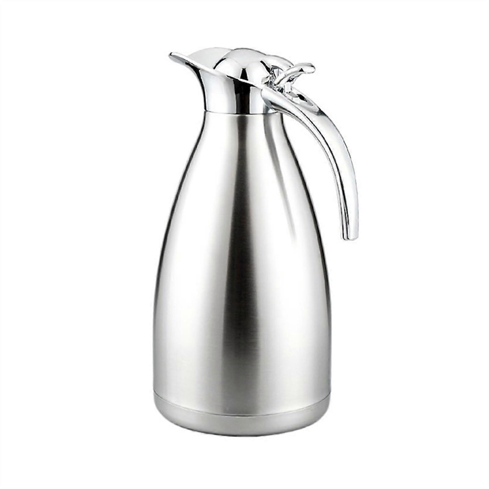Electric Kettle Large Capacity Stainless Steel Double Layer Insulated Coffee Pot with Leakproof Seal
