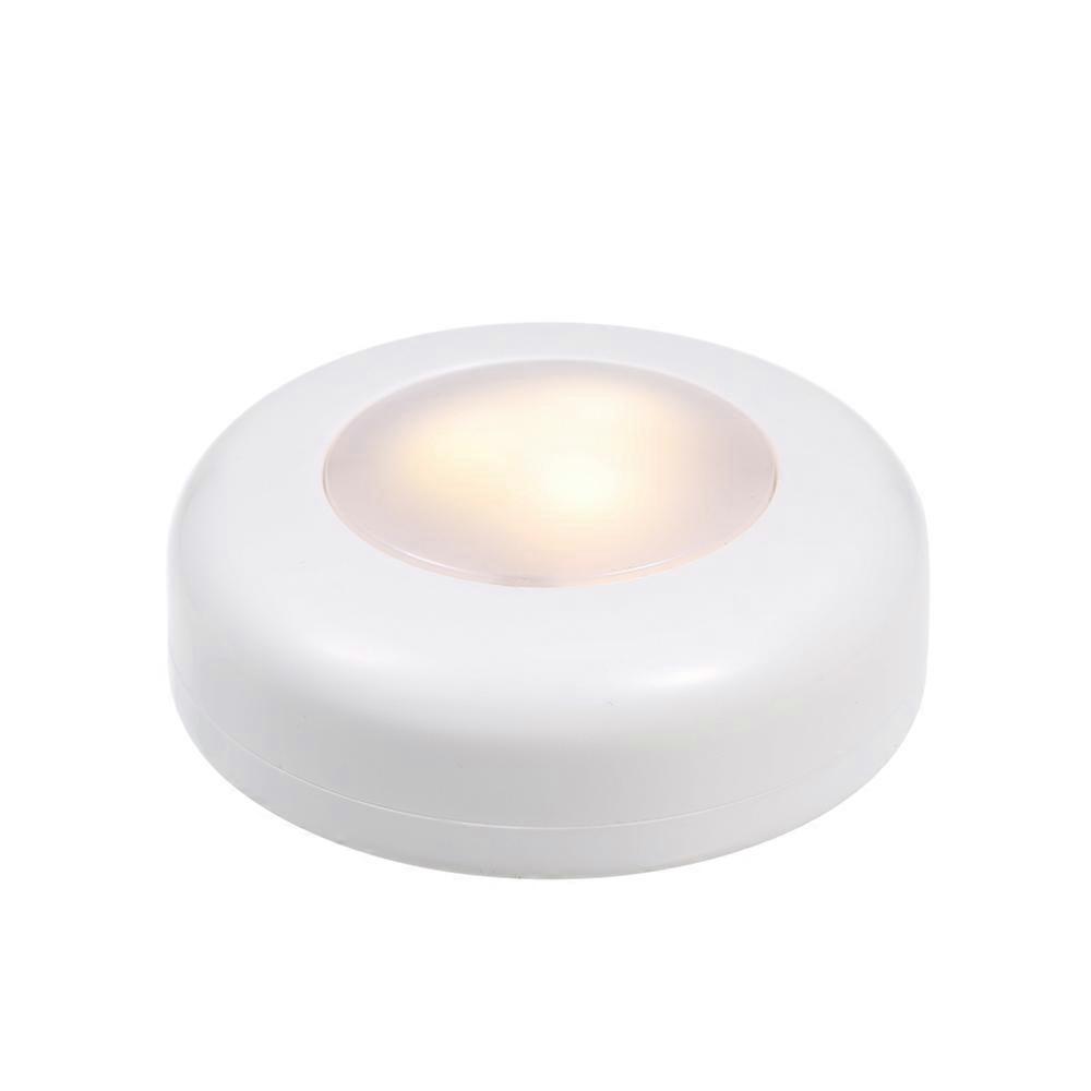 LED Under Cabinet Lamp Puck Light 3 Pack with Remote Control Brightness Adjustable Dimmable Timing for Cloakroom Cupboard Wardrobe Kitchen