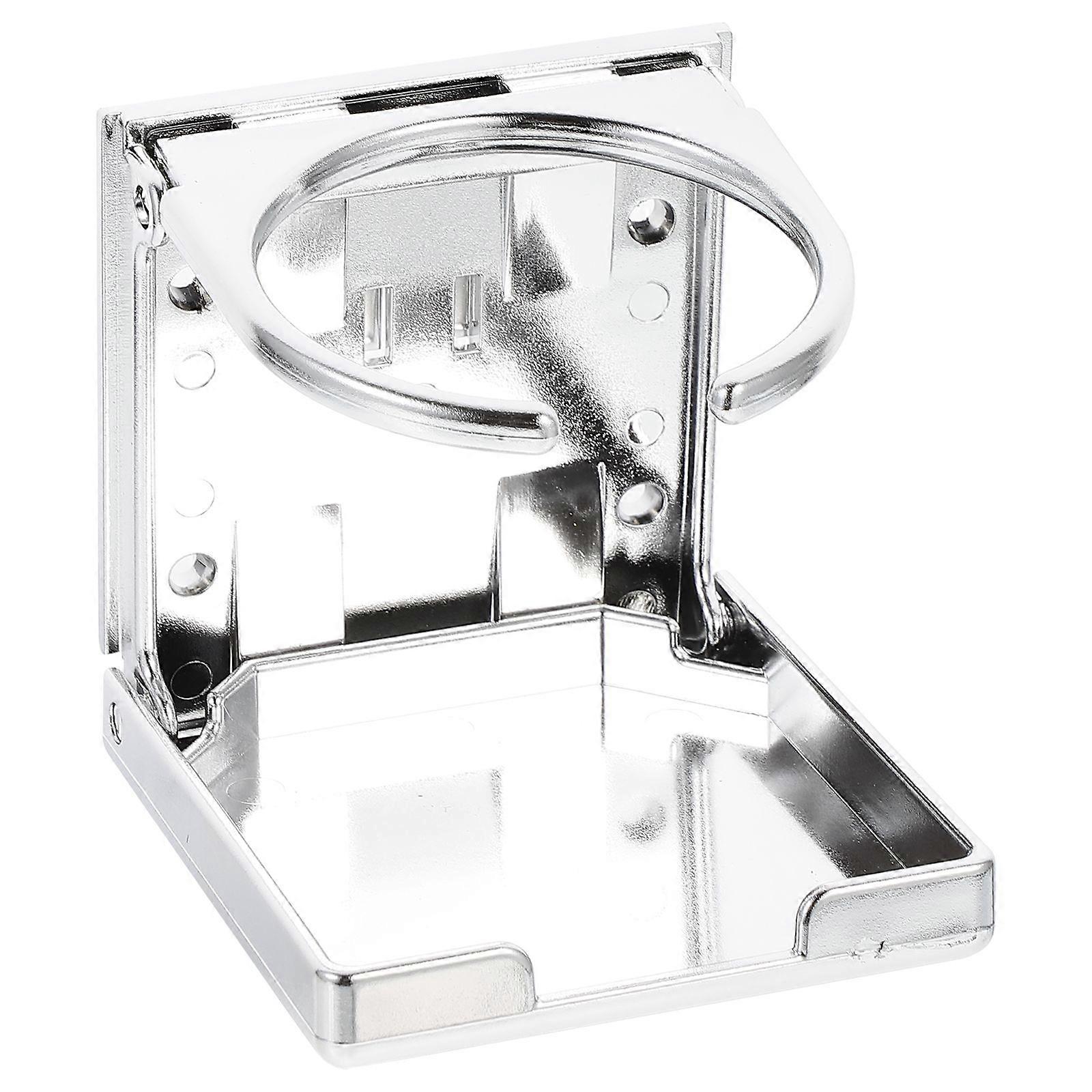 Car Accessories Practical Cup Holder Vehicle Use Silver Abs Material for Drivers 1 Set