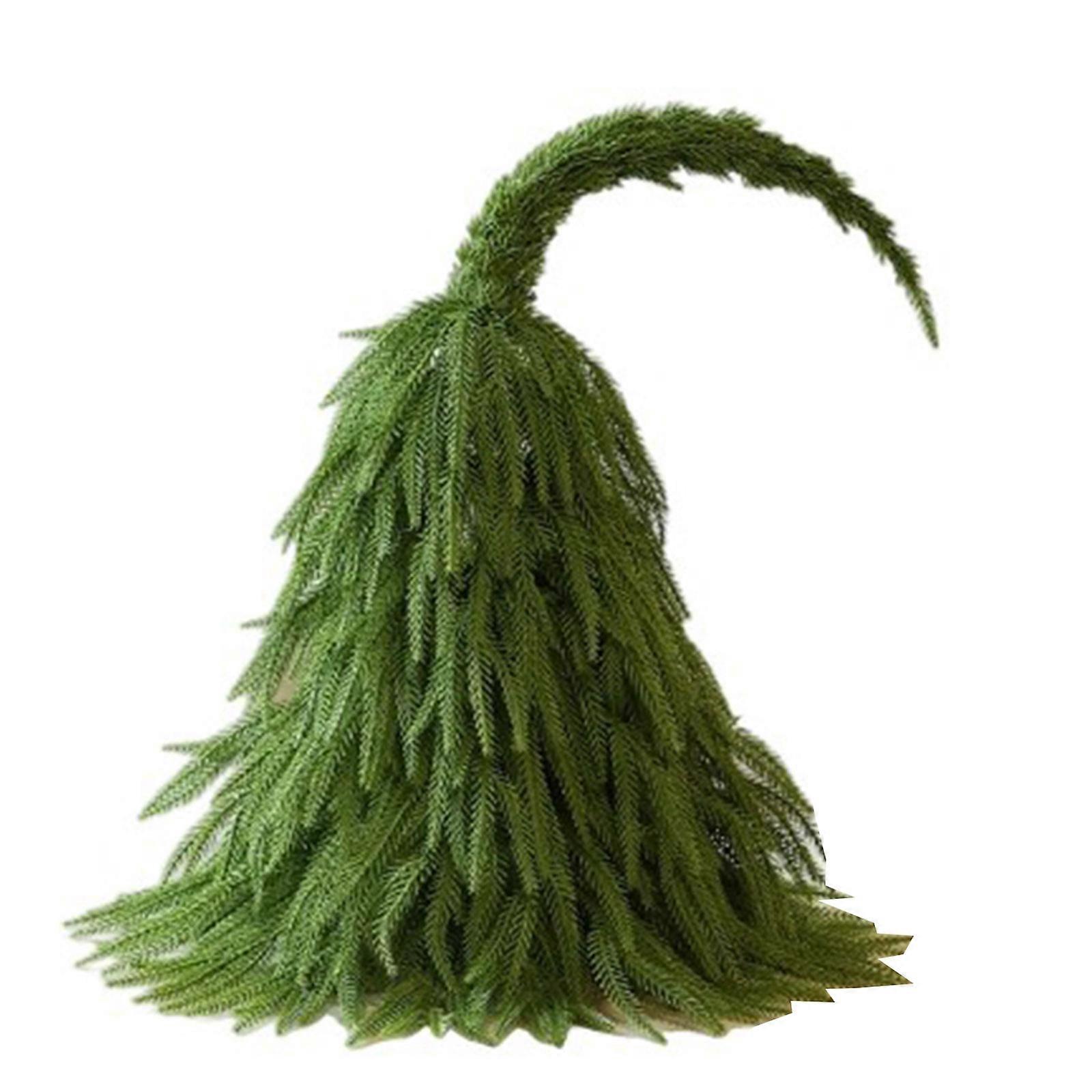 Elegant Crooked Christmas Tree Plush Set For Tabletop Shelf Window Holiday Displays Decorative Ornament Multicolor