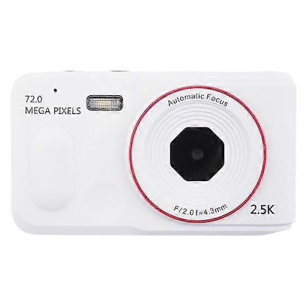 Digital Camera 16x Digital Zoom Autofocus 2.5K HD 72MP White