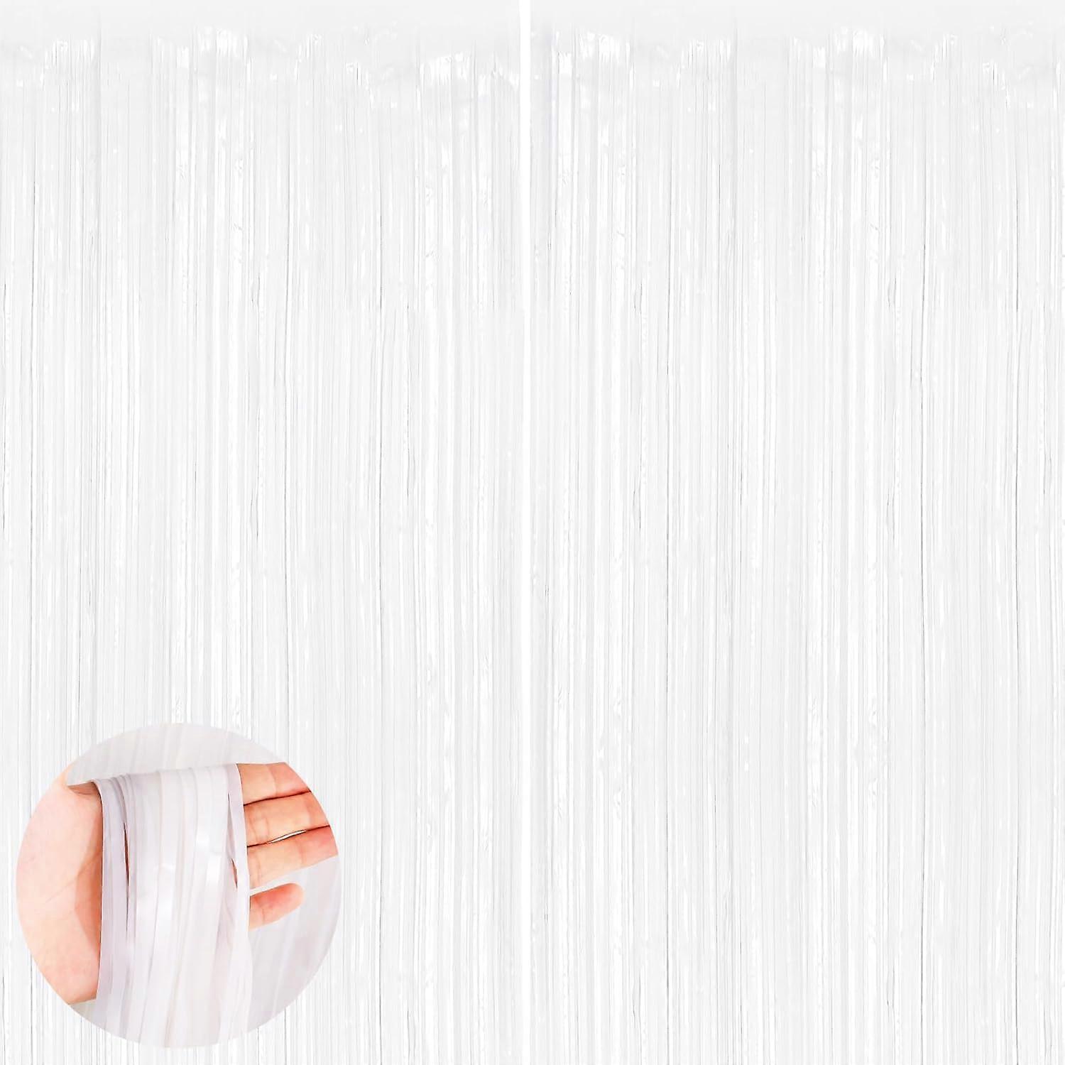 2-Pack Metallic Foil Tassel Curtains, Party Streamers