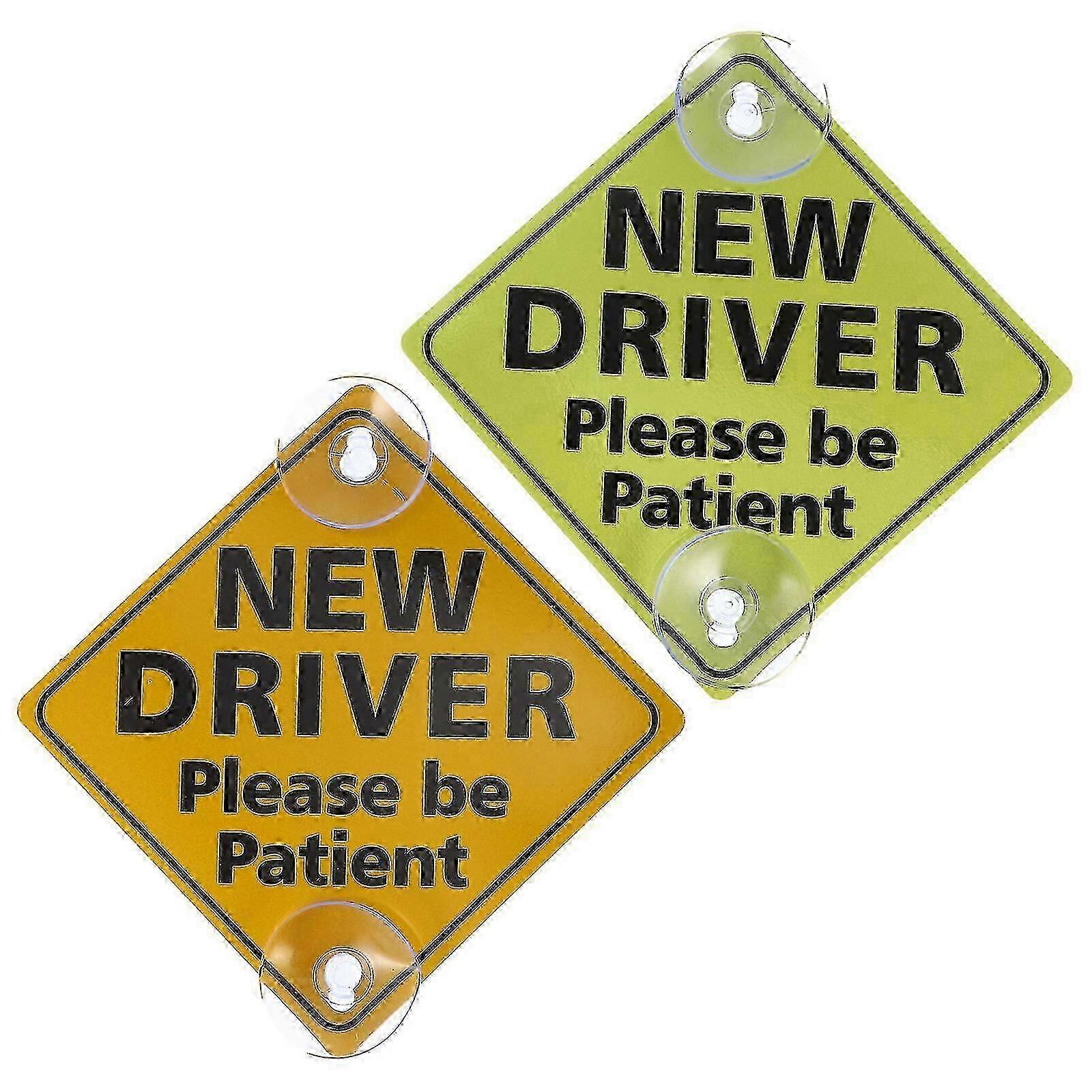 2pcs Car Reflective Stickers Suction Cup Car Stickers New Driver Si...