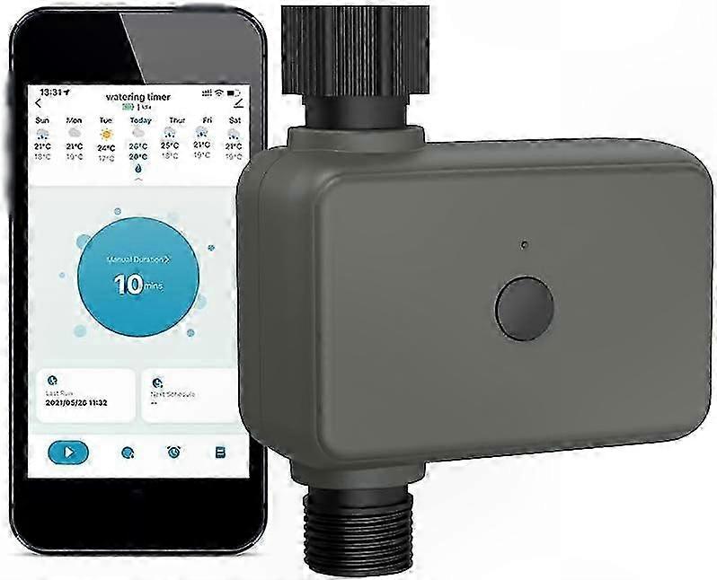 Smart Irrigation Timer with App Control, Bluetooth, Rain Delay, and Voice Assistant Compatibility