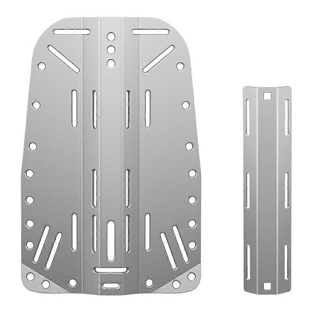 TKdaddy DIDEEP Lightweight Portable Scuba Diving BCD Accessories Aluminum Backplate Silver