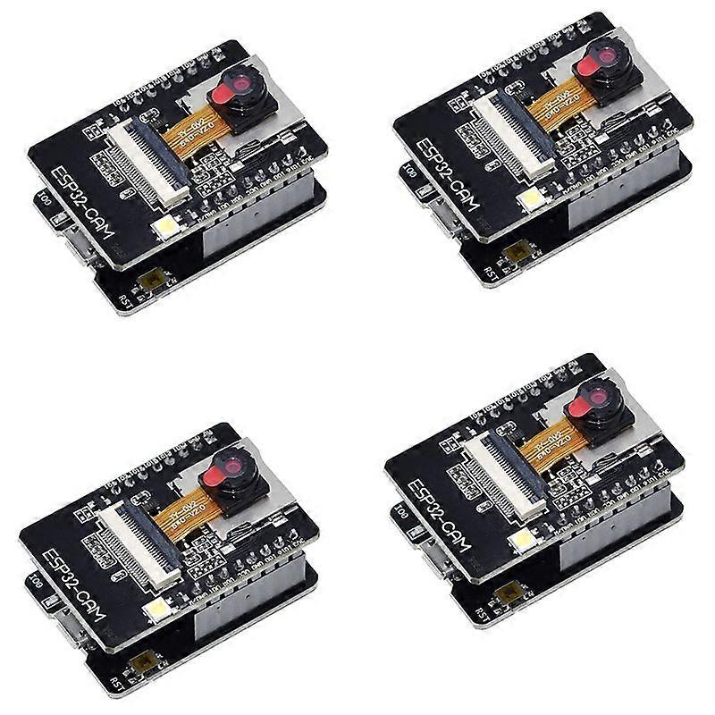 4-Pack ESP32-CAM WiFi Bluetooth Board ESP32-CAM-MB -USB to Serial Port CH340G with OV2640 Camera Mo